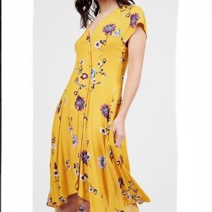 FREE PEOPLE - Yellow Floral Dress